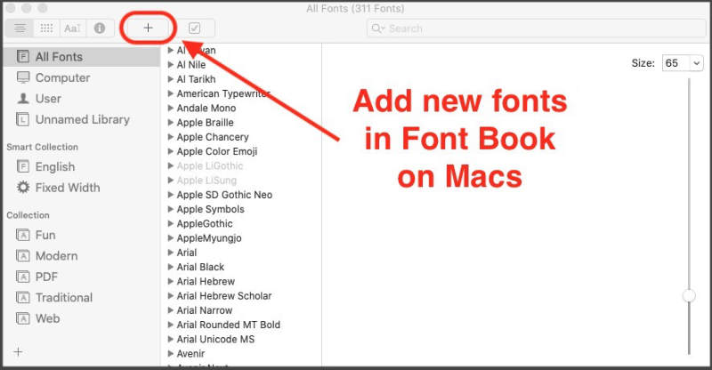 instal fonts on a mac for microsoft